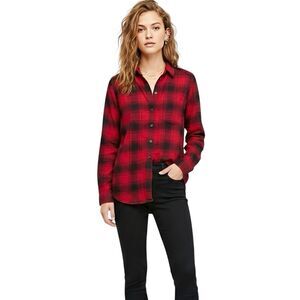 American Eagle Womens Boyfriend Sz Small Ahh-Mazingly Soft Flannel Grunge Indie